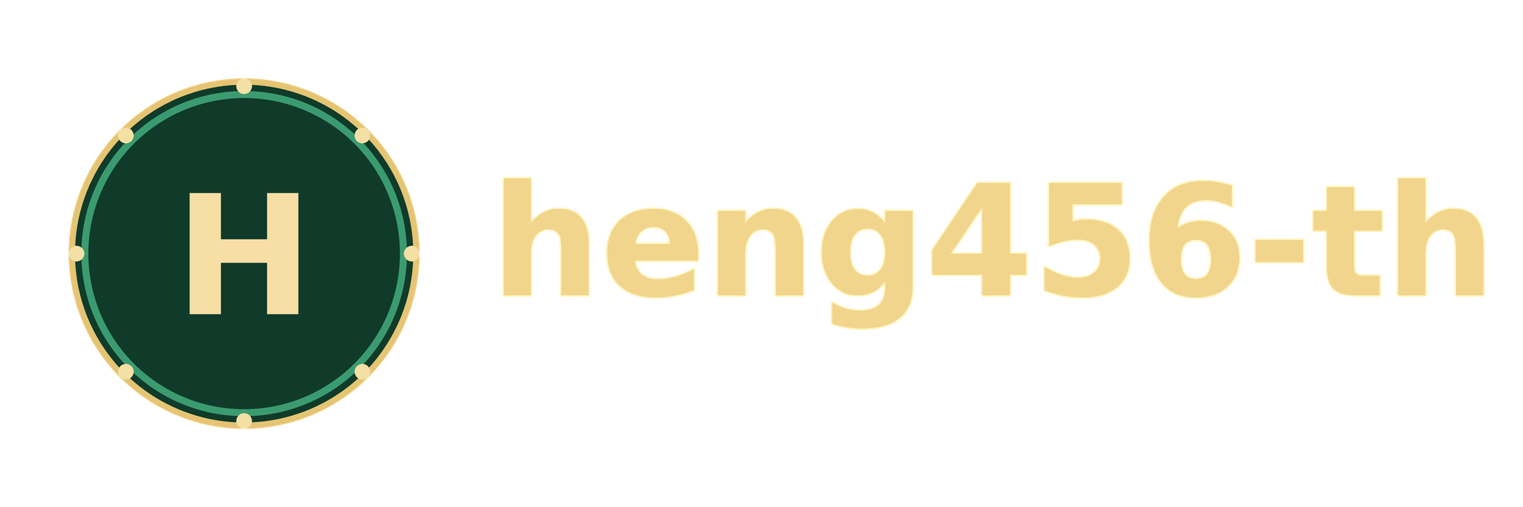 โลโก้ heng456-th สีเขียวทอง